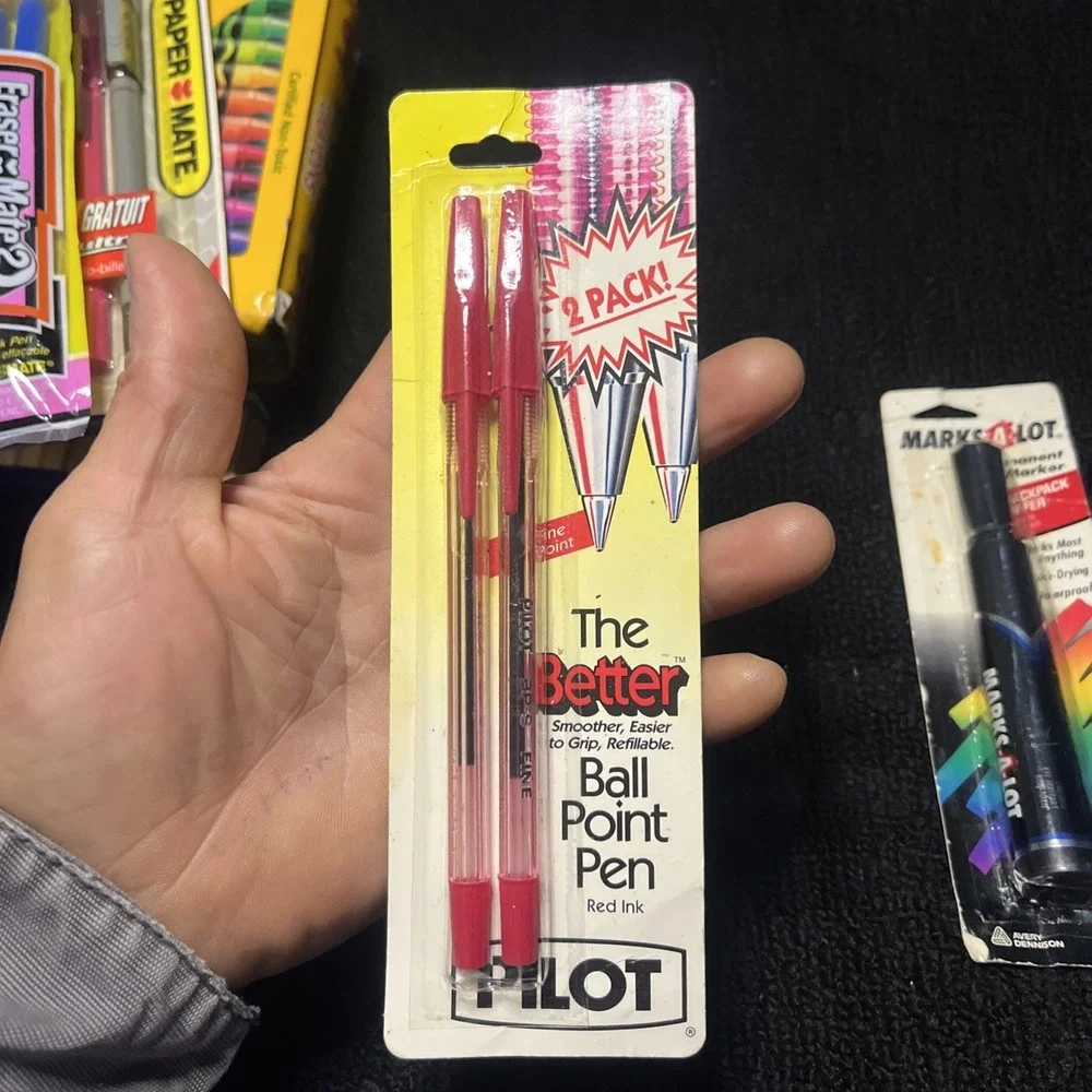 Vintage 1980's 1990's Assorted Ink Pen Mixed Lot of 6 new